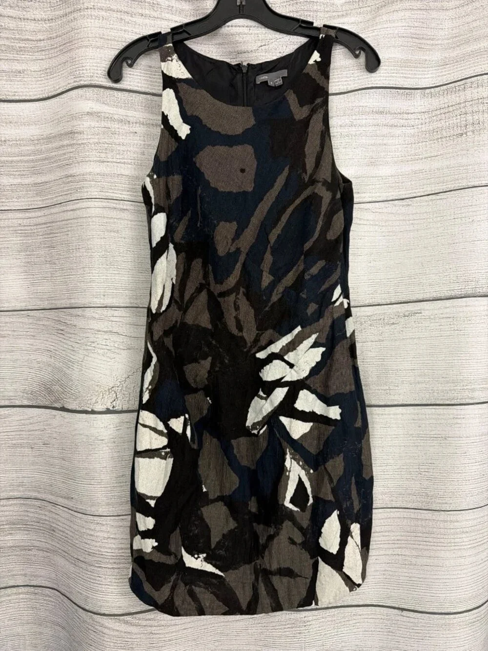 Vince Abstract Print Sleeveless Sheath Dress Size 8 - Picture 1 of 3